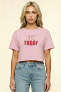 MATERIAL GIRL Not Today CROP TOP Light Pink