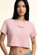 MATERIAL GIRL Lit CROP TOP Light Pink