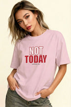 MATERIAL GIRL Not Today OVERSIZE TEE Light Pink