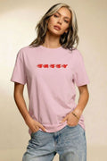MATERIAL GIRL Sassy OVERSIZE TEE Light Pink