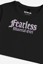 MATERIAL GIRL Fearless CROP TOP Black