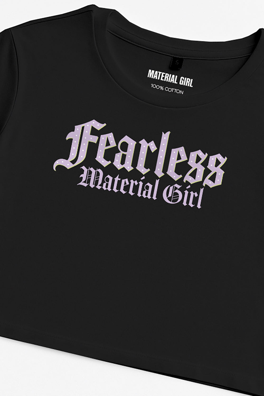MATERIAL GIRL Fearless CROP TOP Black