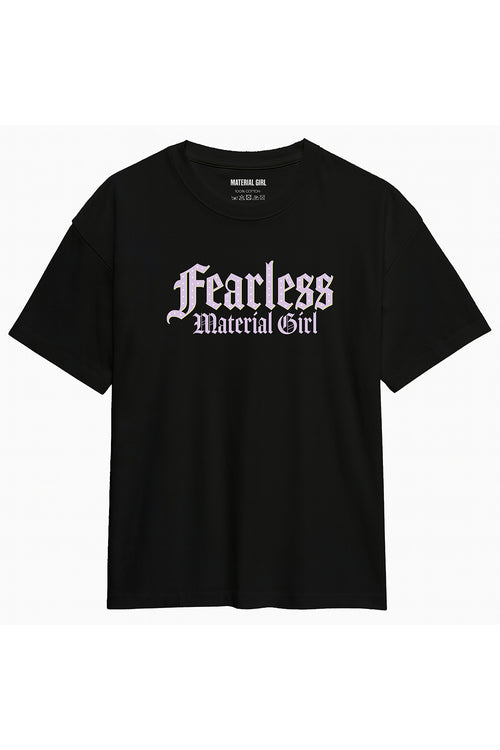 MATERIAL GIRL Fearless OVERSIZE TEE Black
