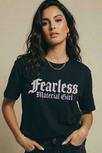 MATERIAL GIRL Fearless OVERSIZE TEE Black