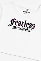 MATERIAL GIRL Fearless CROP TOP White