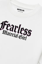 MATERIAL GIRL Fearless OVERSIZE TEE White
