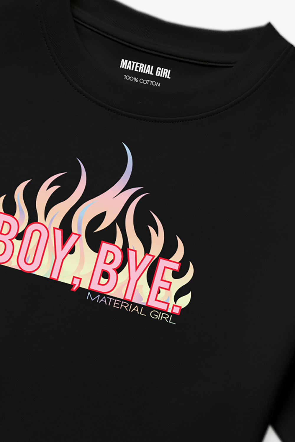 MATERIAL GIRL Boy Bye OVERSIZE TEE Black