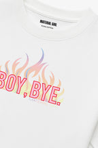 MATERIAL GIRL Boy Bye OVERSIZE TEE White