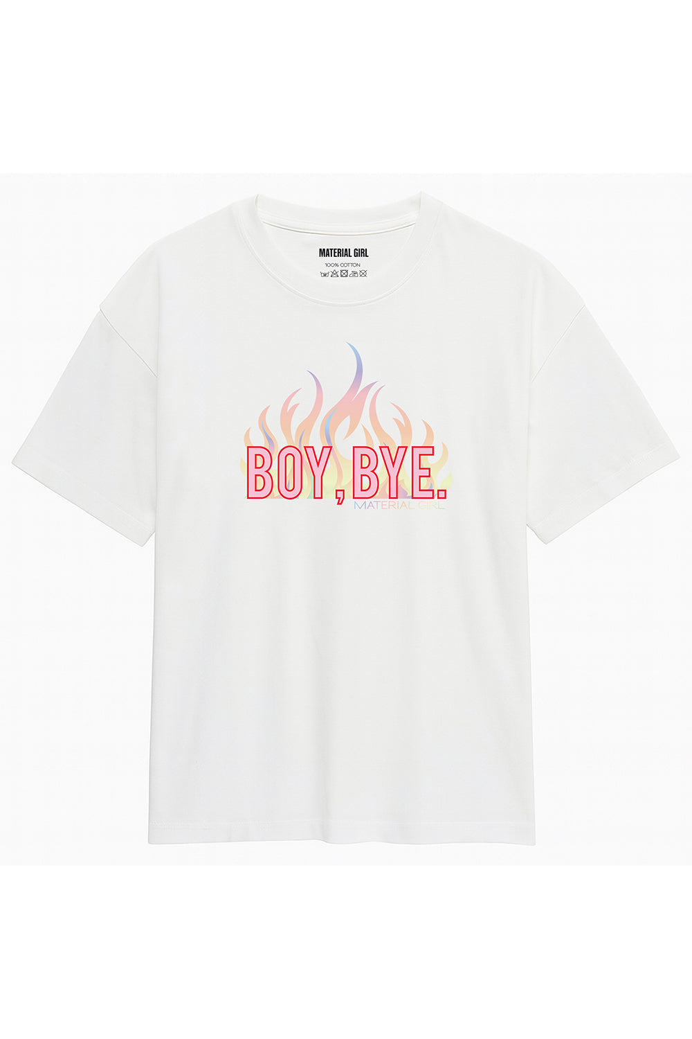 MATERIAL GIRL Boy Bye OVERSIZE TEE White