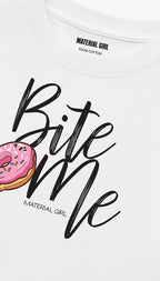 MATERIAL GIRL Bite Me OVERSIZE TEE White