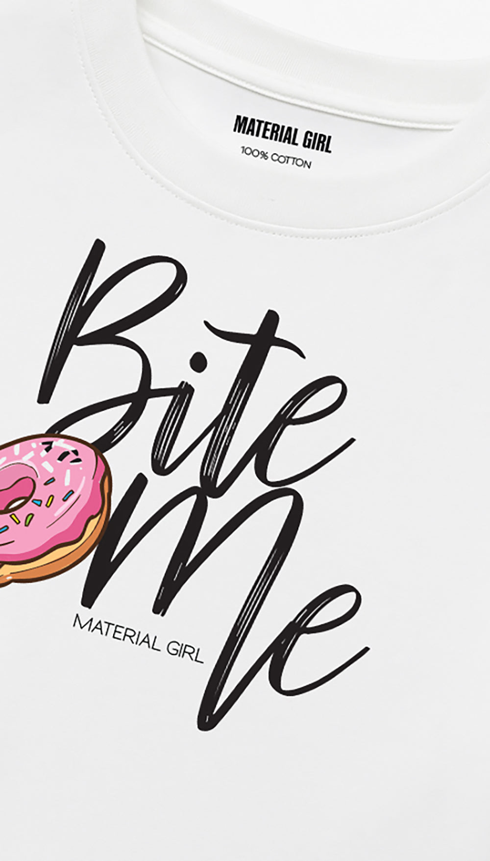 MATERIAL GIRL Bite Me OVERSIZE TEE White