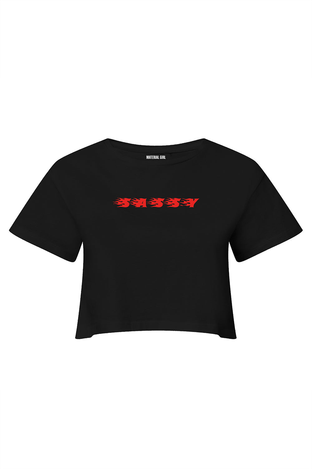 MATERIAL GIRL Sassy CROP TOP Black