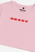 MATERIAL GIRL Sassy CROP TOP Light Pink