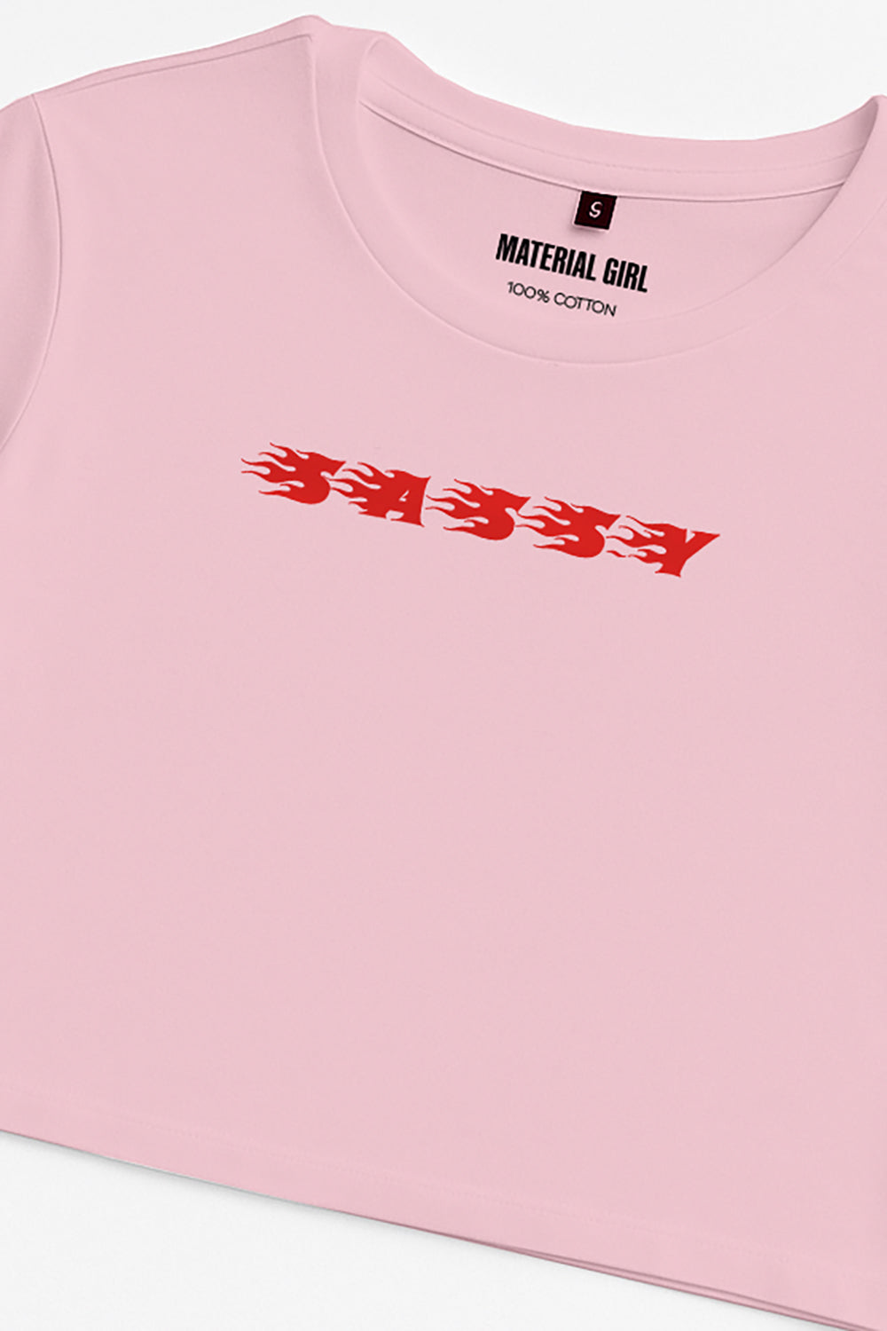 MATERIAL GIRL Sassy CROP TOP Light Pink