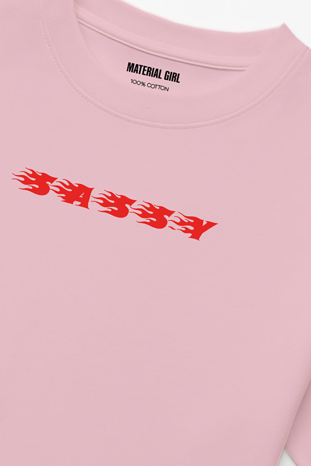 MATERIAL GIRL Sassy OVERSIZE TEE Light Pink