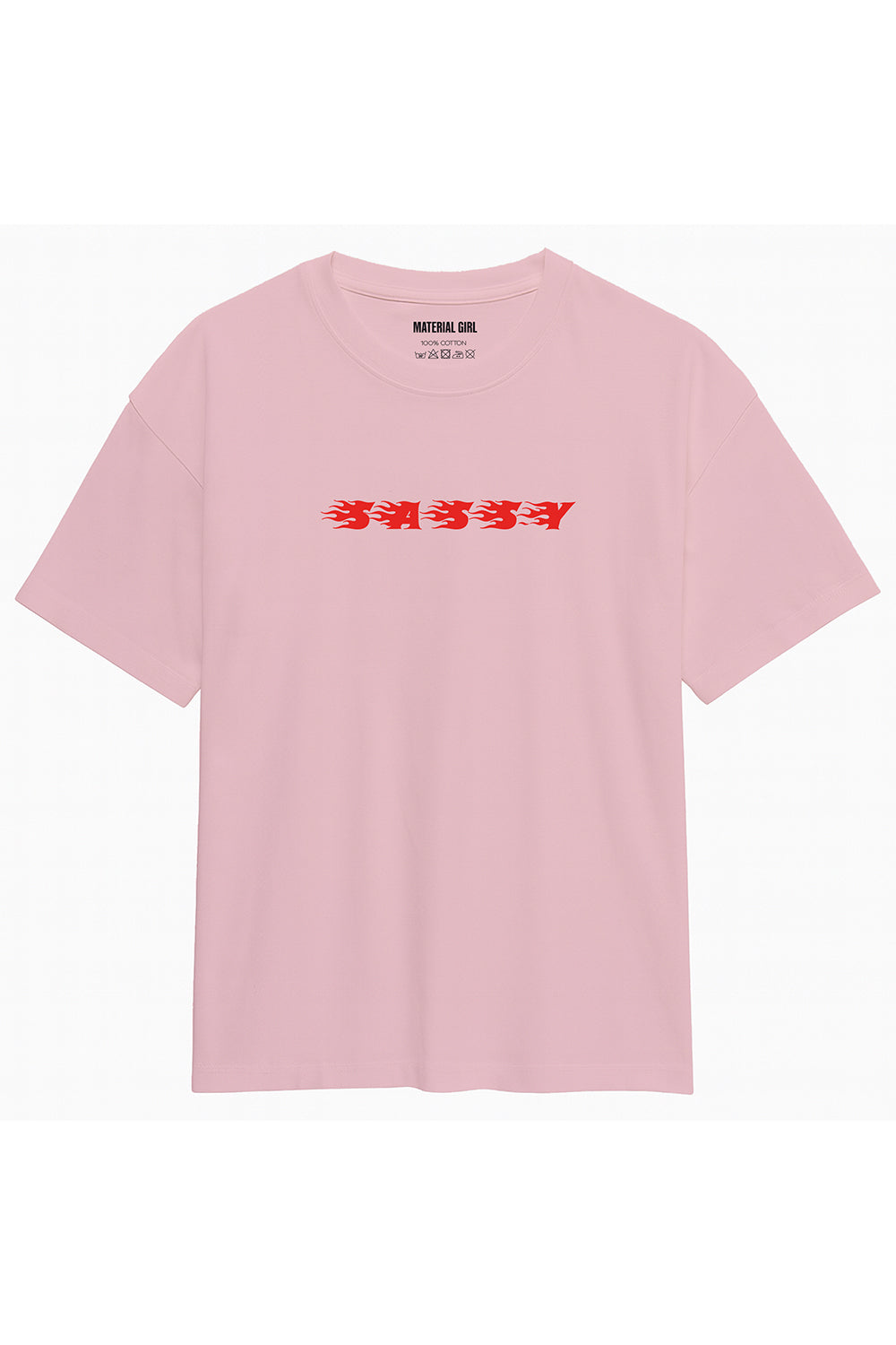 MATERIAL GIRL Sassy OVERSIZE TEE Light Pink