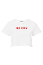 MATERIAL GIRL Sassy CROP TOP White