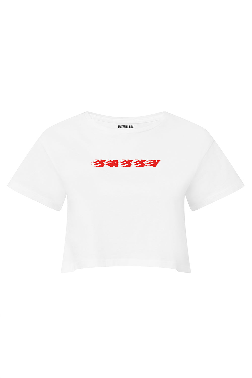 MATERIAL GIRL Sassy CROP TOP White