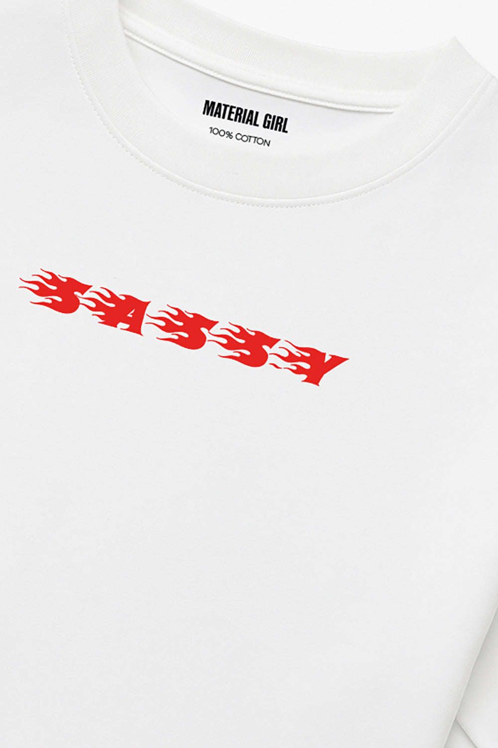 MATERIAL GIRL Sassy OVERSIZE TEE White