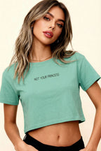 MATERIAL GIRL Not your princess CROP TOP Peppermint