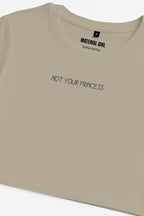 MATERIAL GIRL Not your princess CROP TOP Stone