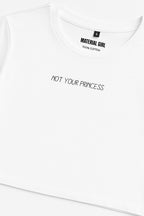 MATERIAL GIRL Not your princess CROP TOP White