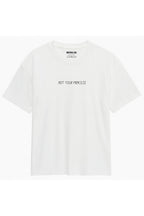 MATERIAL GIRL Not your princess OVERSIZE TEE White