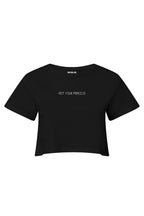 MATERIAL GIRL Not your princess CROP TOP Black