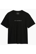 MATERIAL GIRL Not your princess OVERSIZE TEE Black