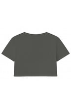 MATERIAL GIRL Flames CROP TOP Charcoal