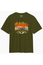MATERIAL GIRL Flames OVERSIZE TEE Olive