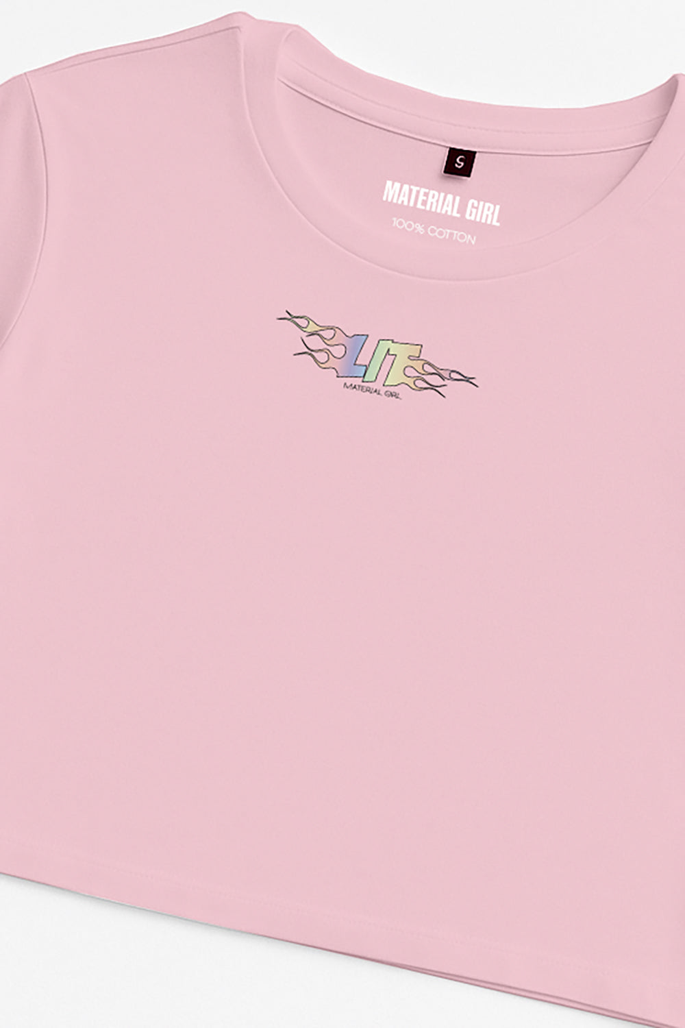 MATERIAL GIRL Lit CROP TOP Light Pink