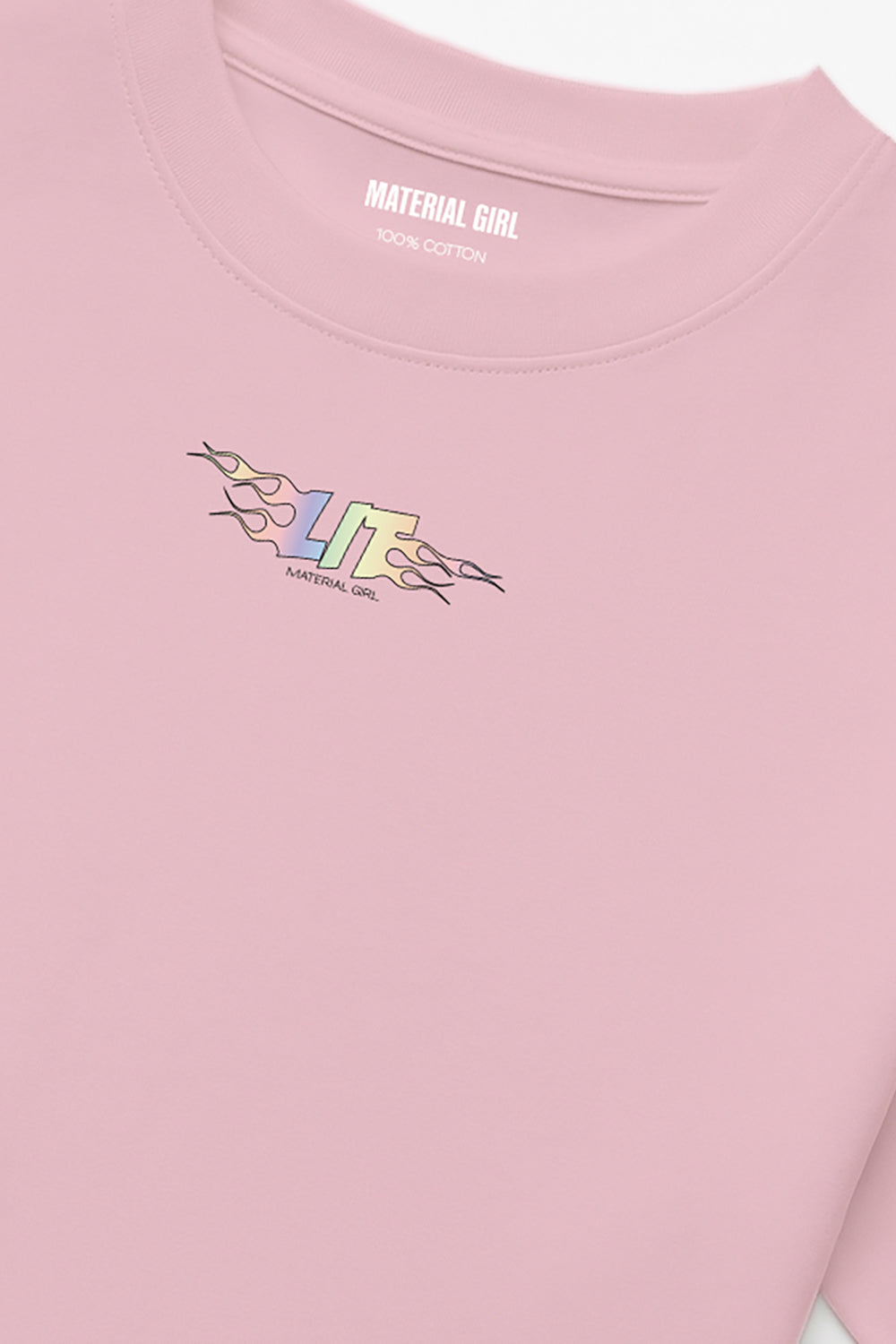 MATERIAL GIRL Lit OVERSIZE TEE Light Pink