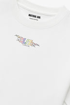 MATERIAL GIRL Lit OVERSIZE TEE White