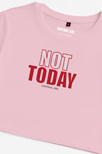 MATERIAL GIRL Not Today CROP TOP Light Pink