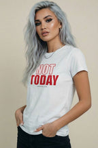 MATERIAL GIRL Not Today OVERSIZE TEE White