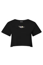 MATERIAL GIRL Lit CROP TOP Black