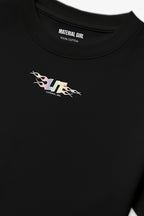MATERIAL GIRL Lit OVERSIZE TEE Black
